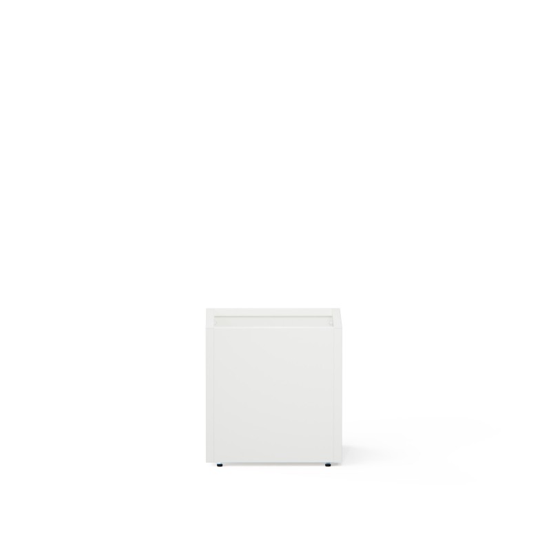 Herstera PLANTER CUBE 50 Würfel-Metall-Pflanzgefäß Weiß 50x50x50 cm