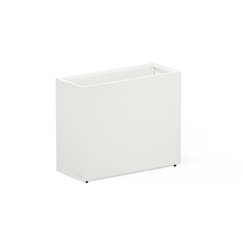 Hoher Herstera Pflanzkübel PLANTER DIVIDER 40 aus Metall Weiß 100x40x80 cm