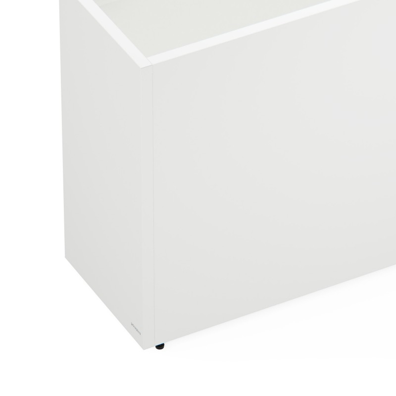 Hoher Herstera Pflanzkübel PLANTER DIVIDER 40 aus Metall Weiß 100x40x80 cm