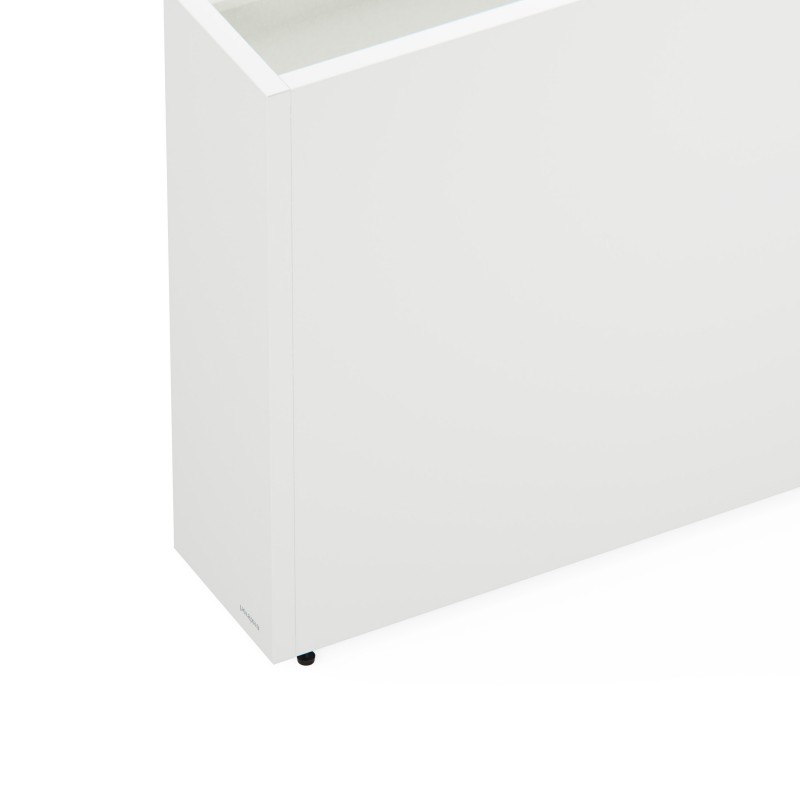 Hoher Herstera Pflanzkübel PLANTER DIVIDER 25 aus Metall Weiß 100x25x80 cm