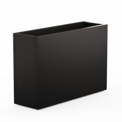Hoher Herstera Pflanzkübel DECO PLANTER DIVIDER 40 aus Metall Schwarz für Schallschutzpaneel 120x40x80 cm