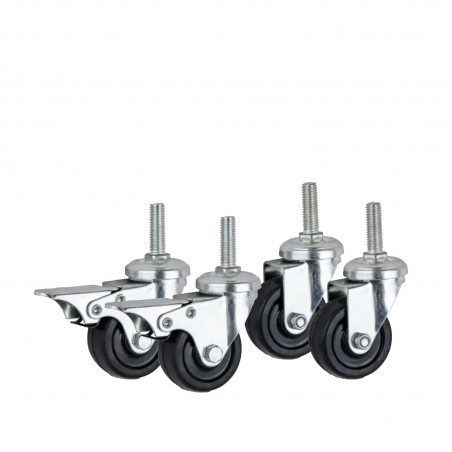 Edelstahlrollen für Herstera Deco Grow Table – Set mit 4 Stück