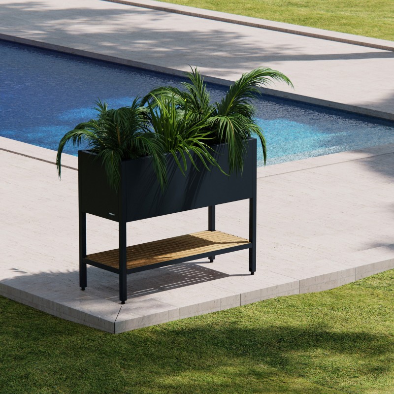 Herstera DECO GROW TABLE Pflanzkübel aus Metall 100x40x80 cm