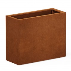 Hoher Herstera Pflanzkübel DIVIDER aus Cortenstahl 100x40x80 cm