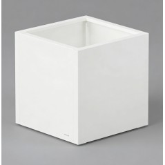 Herstera PLANTER CUBE 60 Würfel-Metall-Pflanzgefäß Weiß 60x60x60 cm