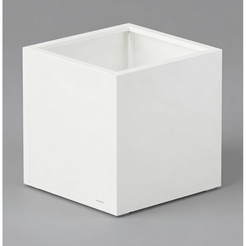 Herstera Pflanzkübel PLANTER CUBE 60 aus Metall Weiß 60x60x60 cm
