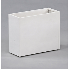 Hoher Herstera Pflanzkübel PLANTER DIVIDER 40 aus Metall Weiß 100x40x80 cm