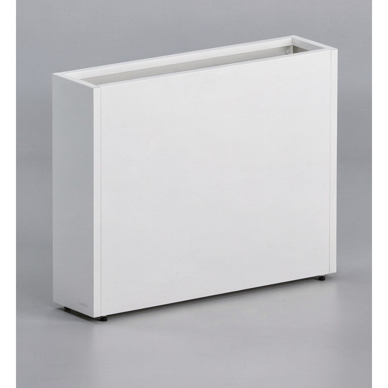 Hoher Herstera Pflanzkübel PLANTER DIVIDER 25 aus Metall Weiß 100x25x80 cm