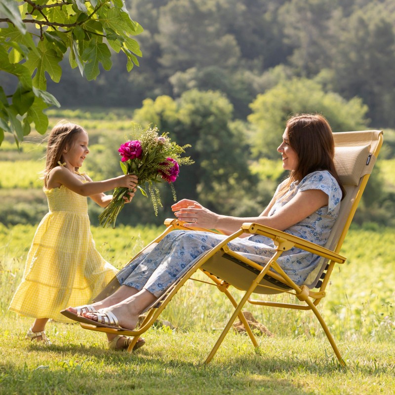 R CLIP Verstellbarer Relaxstuhl LaFuma LFM5169 Honig