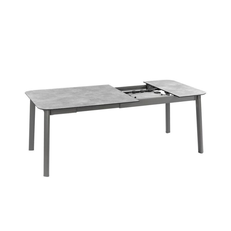 Extendable Garden Table ORON 100 x 154 - 200 cm LaFuma LFM5399 Ciment/Titane