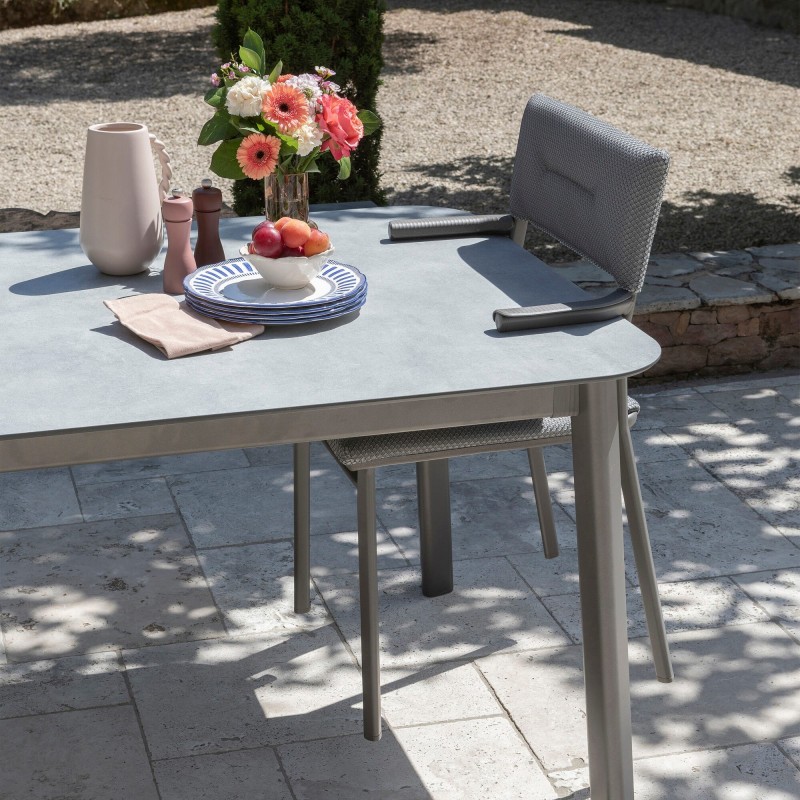 Ausziehbarer Gartentisch ORON 100 x 154 - 200 cm LaFuma LFM5399 Ciment/Titane Ausziehbarer Gartentisch ORON 100 x 154 - 200 cm LaFuma LFM5399 Ciment/Titane