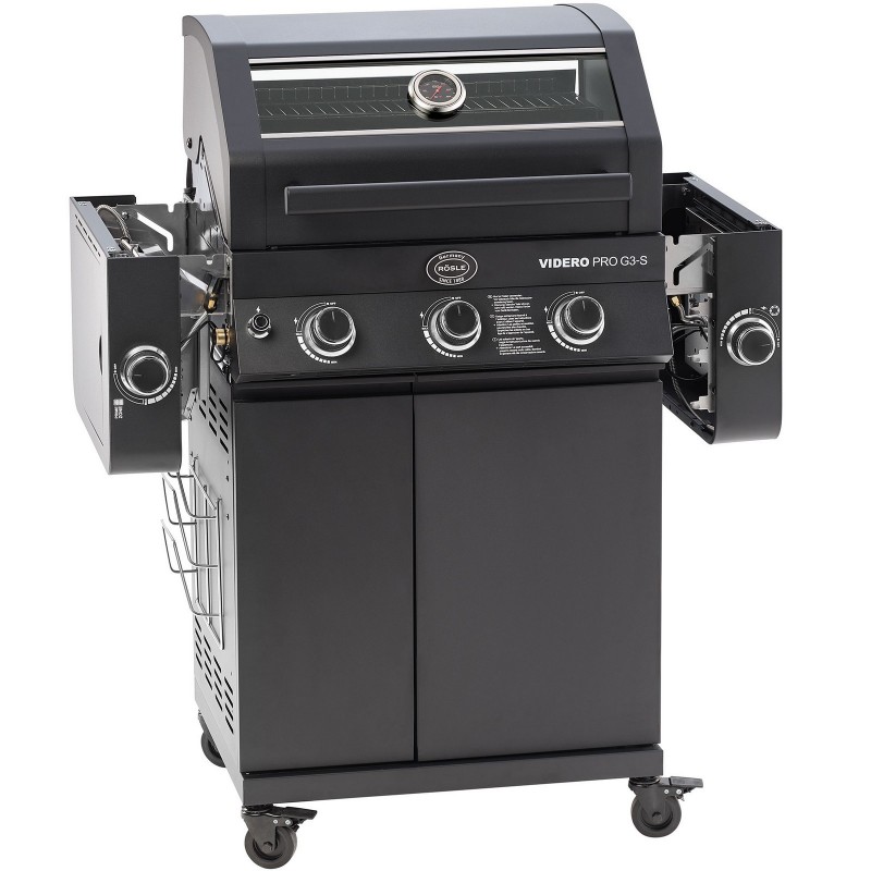 Rösle Gas Barbecue Station VIDERO PRO G3-S Vario+ Matte Black cod. 250576 Rösle Gas Barbecue Station VIDERO PRO G3-S Vario+ Matte Black cod. 250576