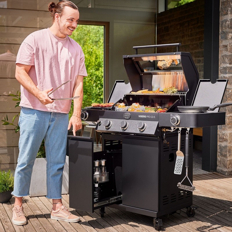 Rösle Gas Barbecue Station VIDERO PRO G3-S Vario+ Matte Black cod. 250576 Rösle Gas Barbecue Station VIDERO PRO G3-S Vario+ Matte Black cod. 250576