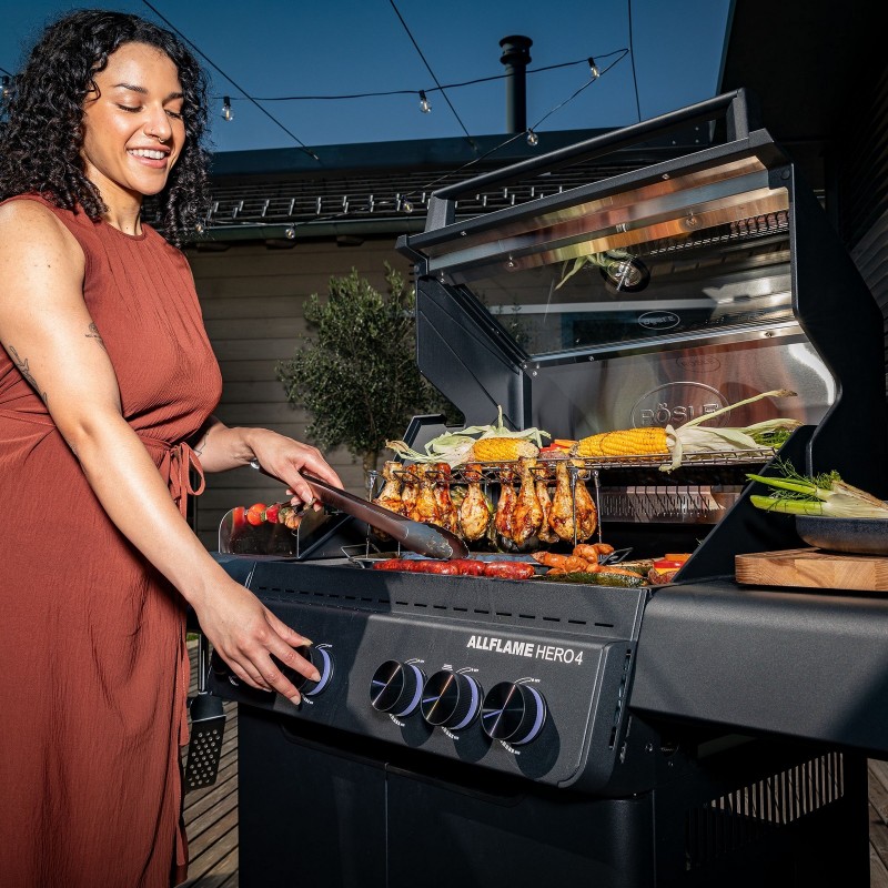 Rösle Gasgrill ALLFLAME Hero 4 Schwarz Art.-Nr. 251057