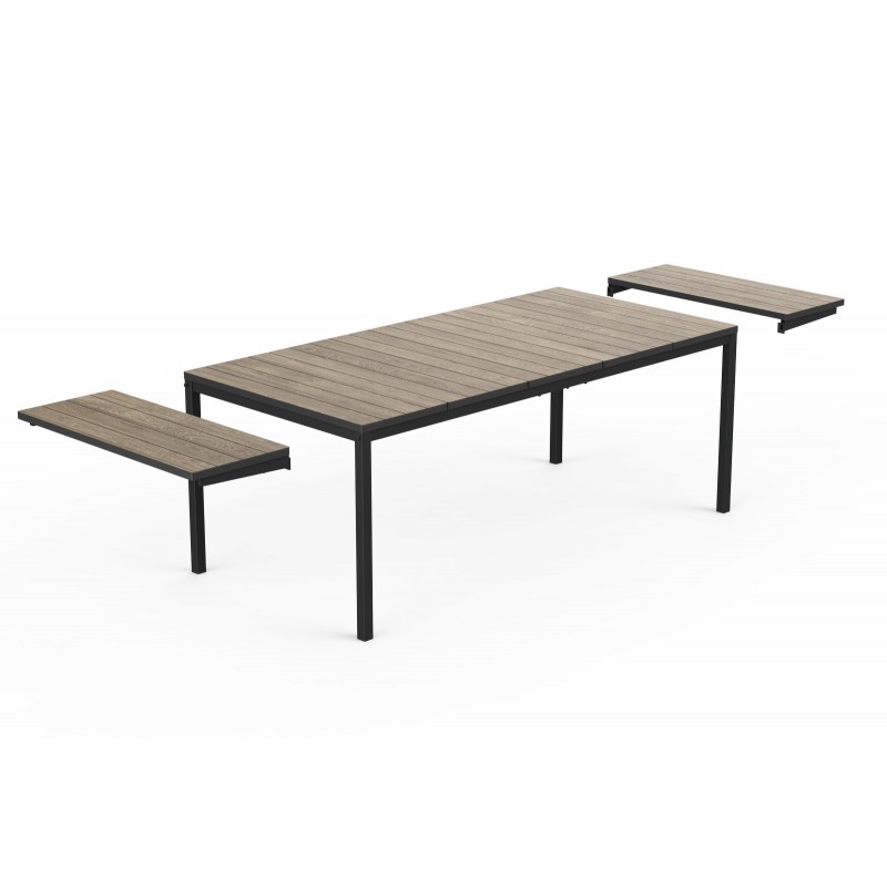 Keter Porto Nova 200 Extendable Table Black and Ashwood Keter Porto Nova 200 Extendable Table Black and Ashwood