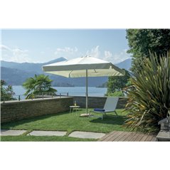 3x3m Ecru Aluminium-Sonnenschirm mit Mittelstange - Weiß Greenwood