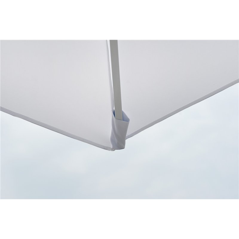 Greenwood Push-Up Aluminum Garden Parasol with Central Pole 3x3 m White - White