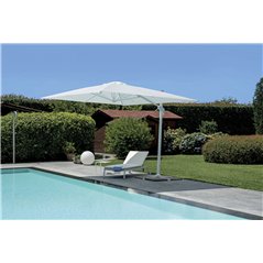 Colorado Aluminium-Sonnenschirm mit Seitenstange 3x3 m Weiß - Weiß Greenwood