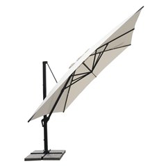 Greenwood Contract Aluminum Garden Parasol with 4x4m Side Pole Ecru - Anthracite