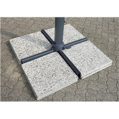 Ombrellone Contract In Alluminio con Palo Laterale 4x4 mt Ecru' - Antracite