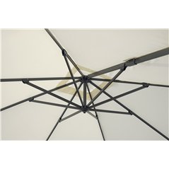 Ombrellone Doppio Contract In Alluminio con Palo Laterale 3x3 mt Ecru' - Antracite
