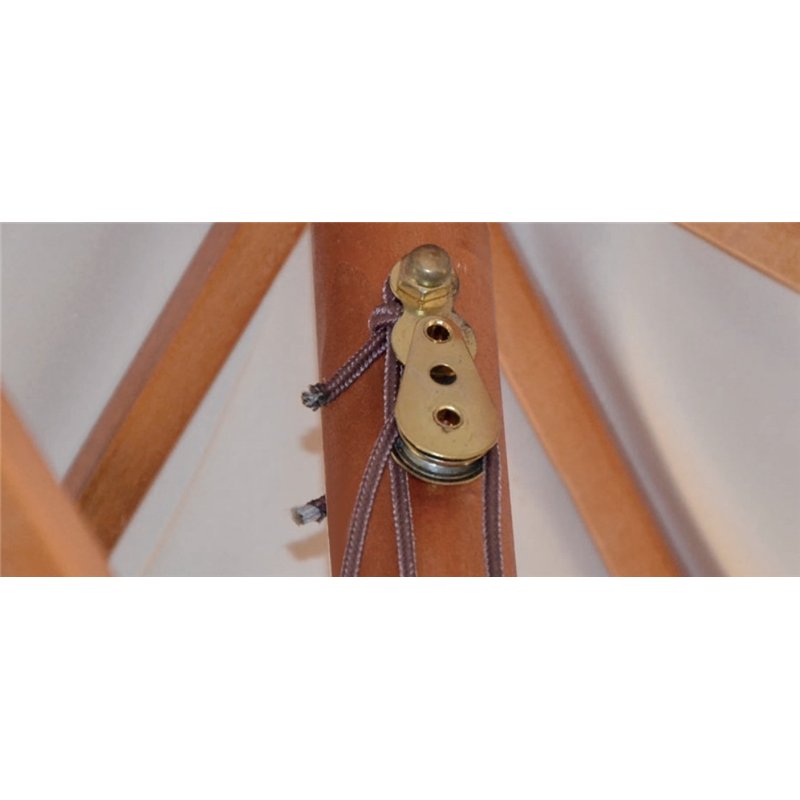 3x3 m ecrufarbener Holzschirm - Holz - De-Lux-Serie Greenwood