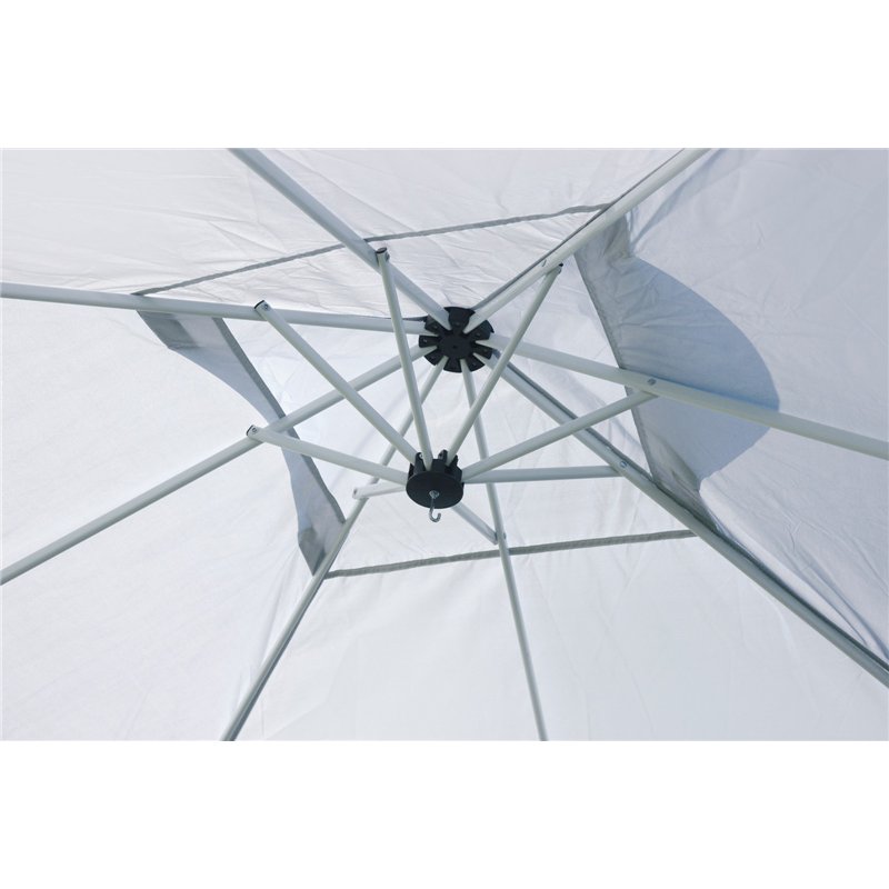 3x3m Perlmuttfarbener GartenGartenpavillon aus Eisen - Anti-Pooling Greenwood