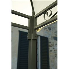 Gazebo Illinois In Ferro 3x2 mt Ecru' - Antracite