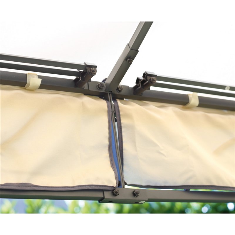 Oregon Iron Gartenpavillon 3x3 m - Sand - Anthrazit Greenwood Oregon Iron Gartenpavillon 3x3 m - Sand - Anthrazit Greenwood