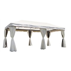 Gazebo Nebraska In Alluminio 3x6 - Ecru' - Antracite