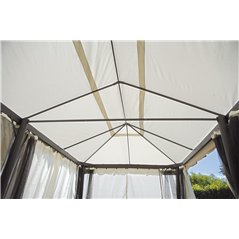 Gazebo Nebraska In Alluminio 3x6 - Ecru' - Antracite