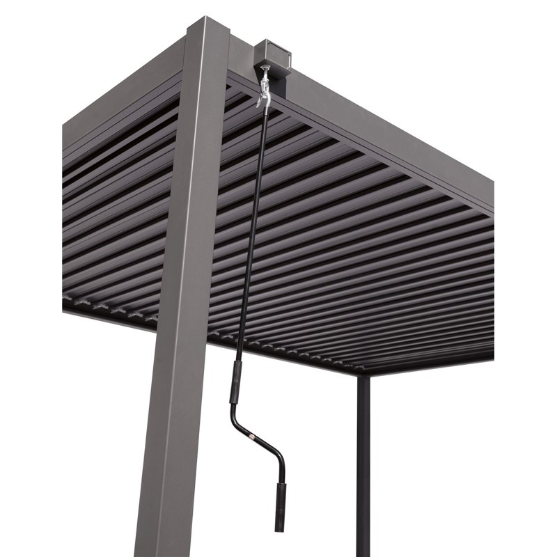 Pergola aus Aluminium und Stahl 3x4 m New Mexico - Anthrazit Greenwood