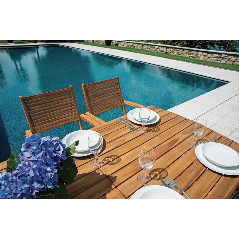 Greenwood Pietrasanta Acacia Garden Garden Chair with Armrests - Folding