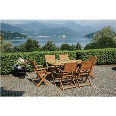 Tavolo Castiglione In Acacia 140x80 - Pieghevole