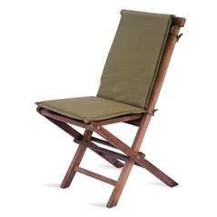 Cuscino Sfoderabile Verde Salvia per Seduta e Schienale per Sedia Teak