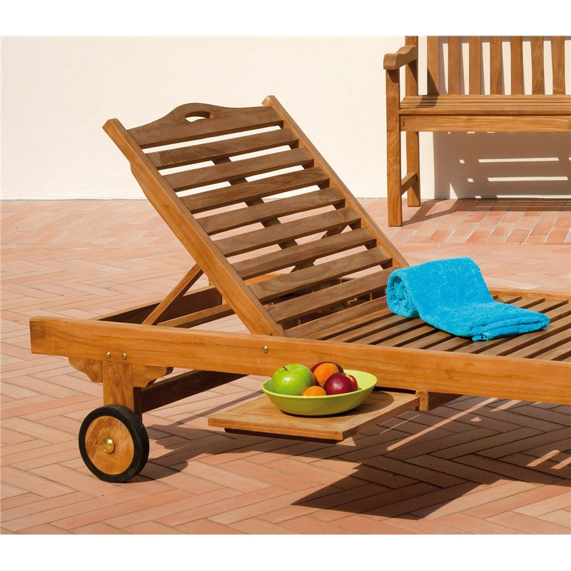 Carloforte Teak-Sonnenliege Greenwood