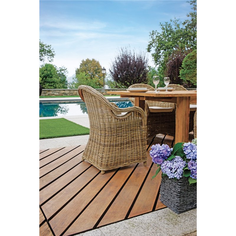 Ausziehbarer Tisch Sumatra aus recyceltem Teakholz 180/250x100 cm Greenwood Ausziehbarer Tisch Sumatra aus recyceltem Teakholz 180/250x100 cm Greenwood