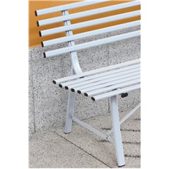 Greenwood Gallipoli Three-Seater Iron Bench - Ivory
