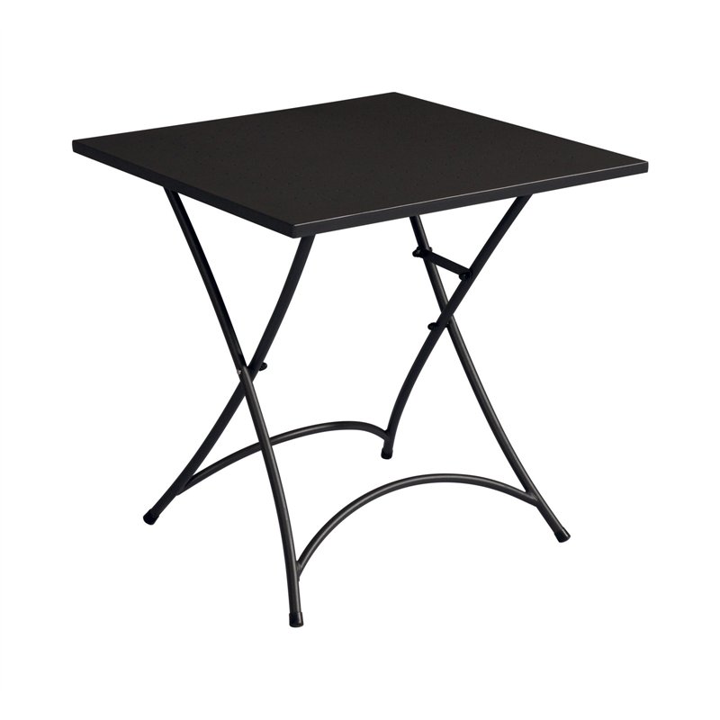 Greenwood Stresa Iron Garden Table 70x70 cm - Black - Folding