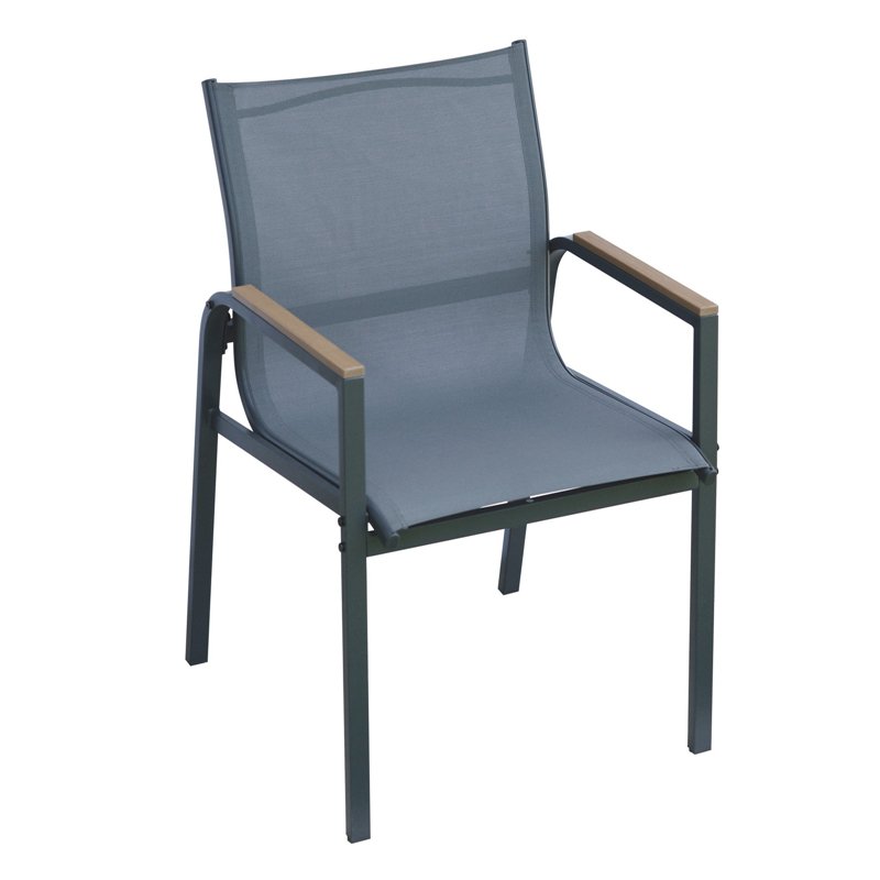 Greenwood Tarquinia Iron Dining Set - Anthracite