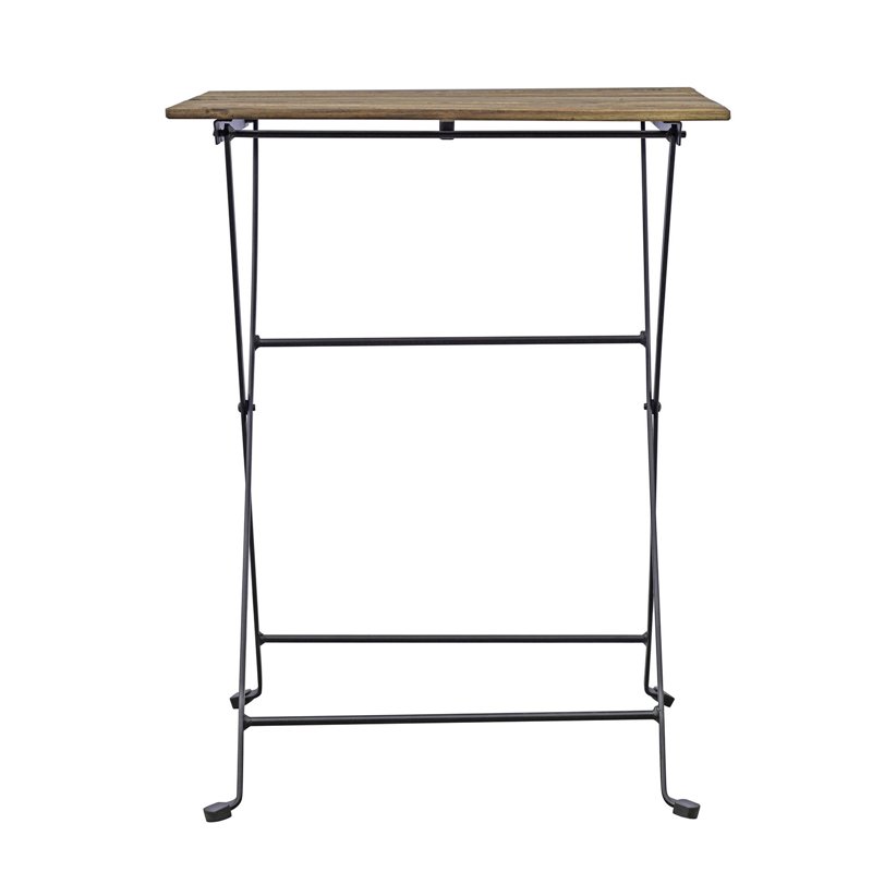 Greenwood Two-Seater Bistro Set in Iron and Dark FSC Acacia - Anthracite