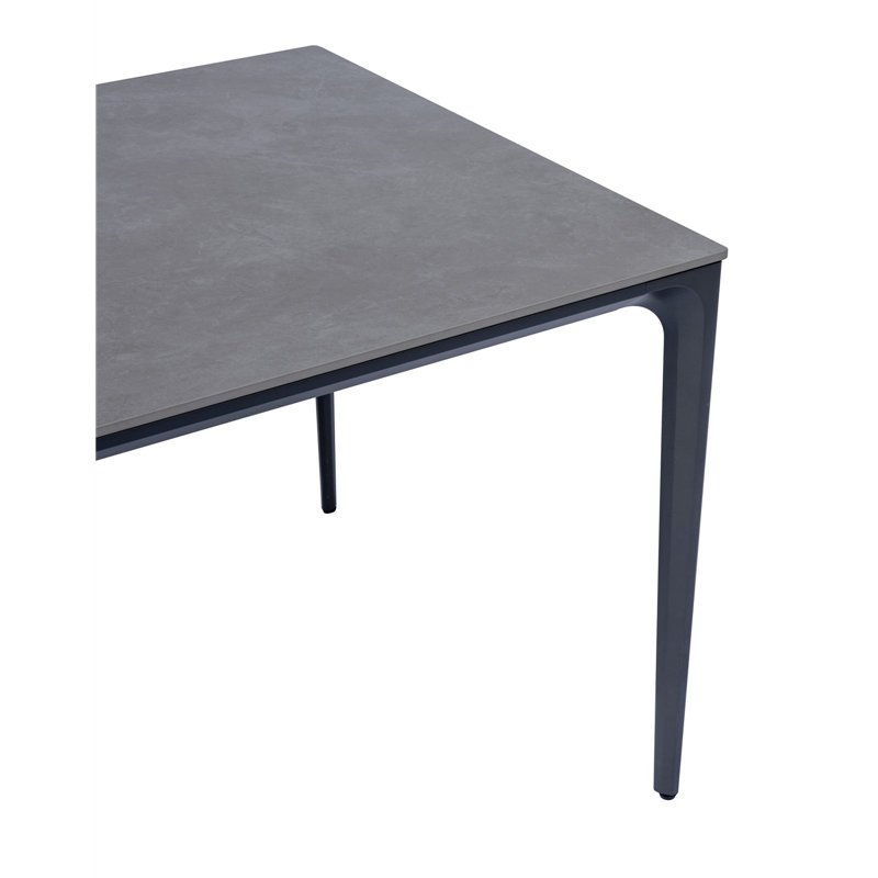 Alghero Aluminiumtisch 180x90 cm - Graue Steinzeugplatte - Anthrazit Greenwood