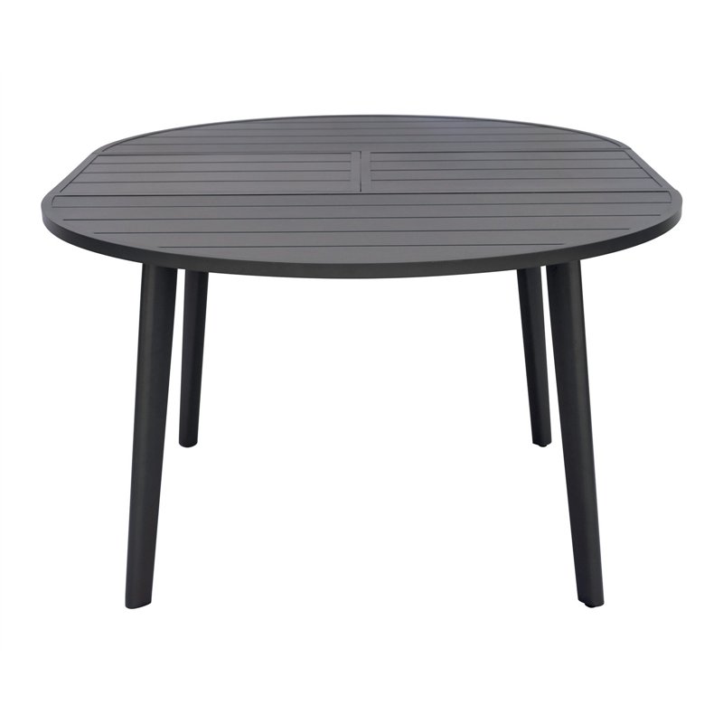 Greenwood Tropea Extendable Aluminum Garden Table Ø120/170 cm - Anthracite
