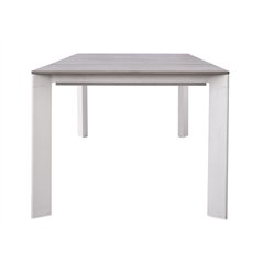 Tavolo Arenzano In Alluminio 211/276x100 cm - Piano Effetto Legno - Bianco - Allungabile