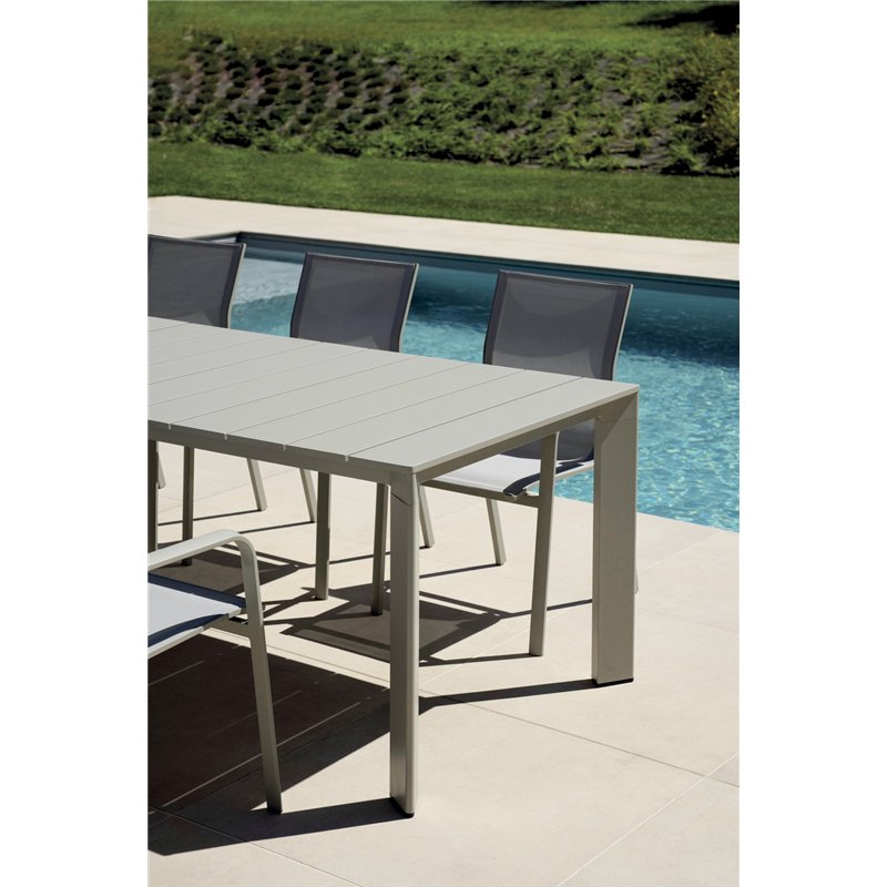 Anzio Ausziehtisch aus Aluminium 165/250x90 cm - Kreta Greenwood