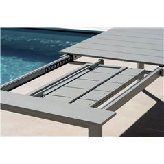 Tavolo Anzio In Alluminio 165/250x90 cm - Creta - Allungabile