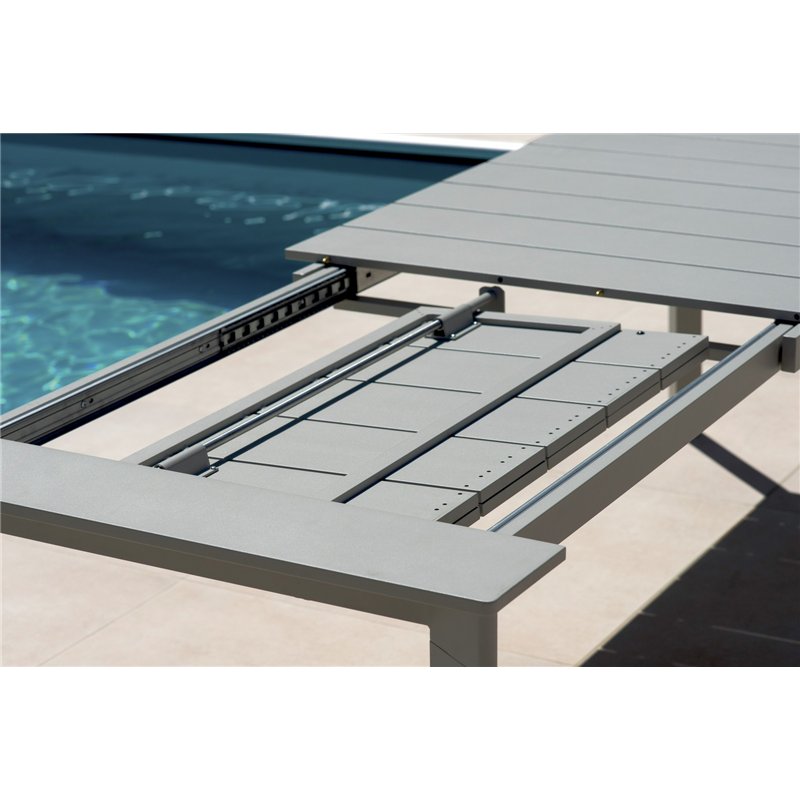 Anzio Ausziehtisch aus Aluminium 165/250x90 cm - Kreta Greenwood