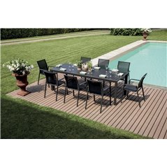 Ausziehbarer Aluminiumtisch Naxos 160/240x90 cm - Anthrazit Greenwood