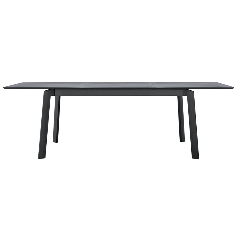 Ausziehbarer Aluminiumtisch San Donato 160/240x102 cm - Anthrazit Greenwood