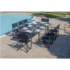 Greenwood San Donato Extendable Aluminum Garden Table 160/240x102 cm - Anthracite